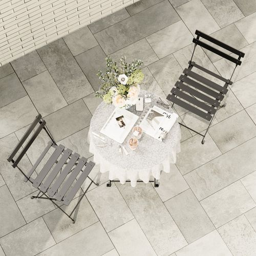 Lot De 3 Meubles De Jardin De Balcon, Bistrot Bar Salon De Jardin Exterieur 2 Personnes