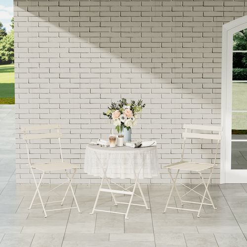 Lot De 3 Meubles De Jardin De Balcon,  Bistrot Bar Salon De Jardin Exterieur 2 Personnes