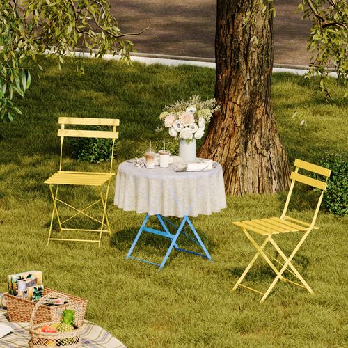 Lot De 3 Meubles De Jardin De Balcon, Bistrot Bar Salon De Jardin Exterieur 2 Personnes