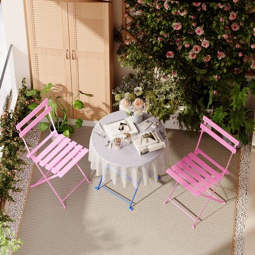 Lot De 3 Meubles De Jardin De Balcon, Bistrot Bar Salon De Jardin Exterieur 2 Personnes