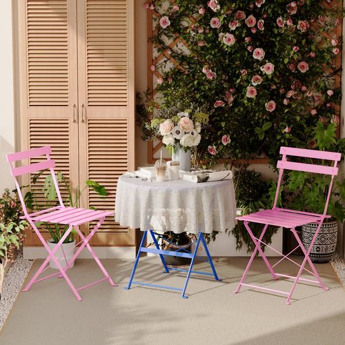 Lot De 3 Meubles De Jardin De Balcon, Bistrot Bar Salon De Jardin Exterieur 2 Personnes