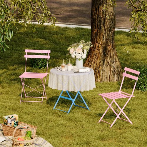 Lot De 3 Meubles De Jardin De Balcon, Bistrot Bar Salon De Jardin Exterieur 2 Personnes