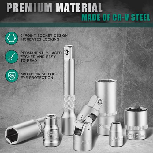 Clés à Douille Et à Cliquet, Kit D'outils, 219 Pièces