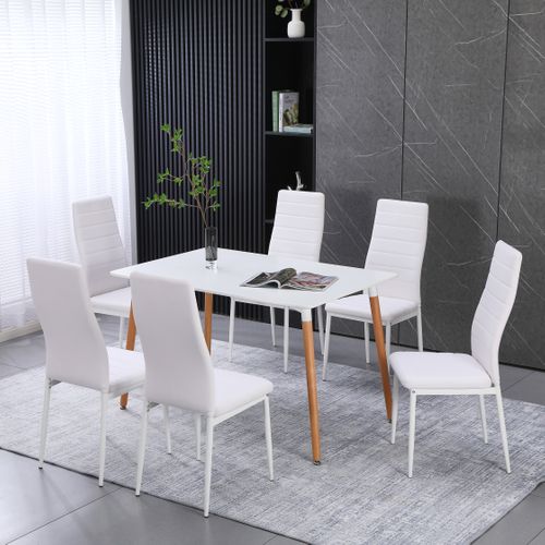 Ensemble De 6 Chaises De Salle à Manger, Chaise De Bureau Blanche