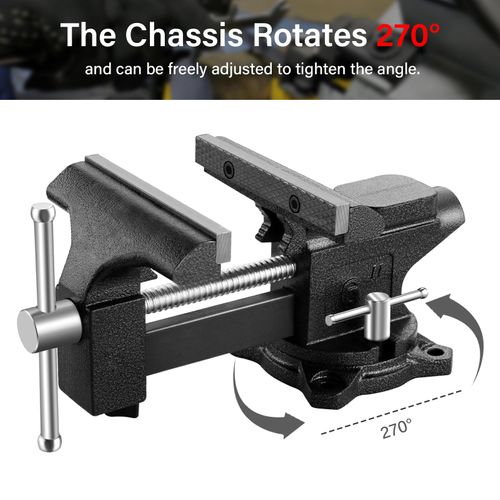 Etau D'établi En Acier Moulé, Largeur De Serrage 150 Mm, Force De Serrage 1000 Kg