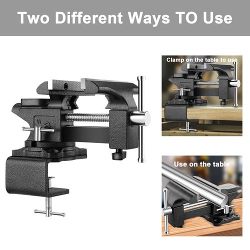 Etau D'établi En Fonte D'acier, Largeur De Serrage 113 Mm,amovible, Rotatif