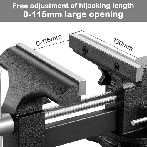 Etau D'établi En Fonte D'acier, Largeur De Serrage 113 Mm,amovible, Rotatif