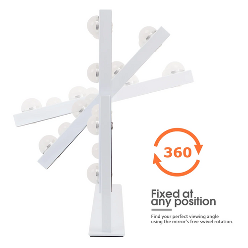 Miroir De Maquillage Hollywood Avec Lumières 30x41 Cm