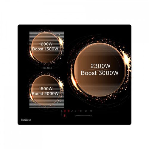 Plaque Induction Encastrable Losne Linarie Lni60i1f1z 3 Zones Avec 1zone Flexible