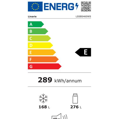 Réfrigérateur Américain Lssbs460ws 444 Litres Lechaud 2 Portes En Métal Silver