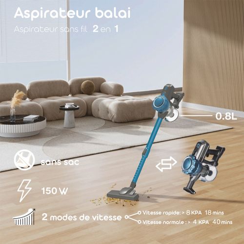 Aspirateur Balai Sans Fil 22,2v Linarie Revel Lh2200svcb 2 En 1 Sans Sac
