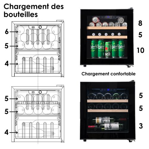 AGK14PV Cave à vin convertible armoire à boisson mono-zone 14 bouteilles
