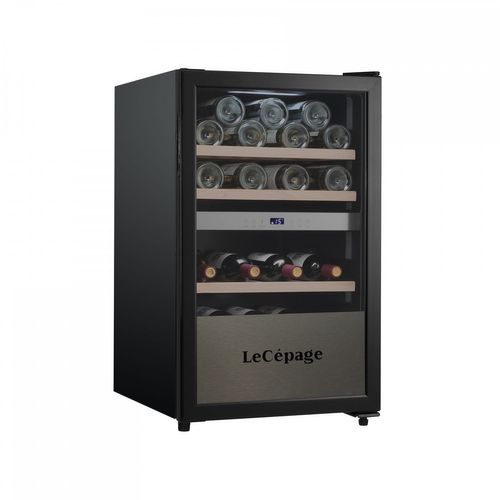 Cave à Vin Service Lecépage Sous Plan Agks562zv 56 Bouteilles Double Zone Contour Porte Noire