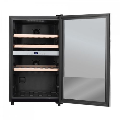 Cave à Vin Service Lecépage Sous Plan Agks562zvx 56 Bouteilles Double Zone Contour Porte Inox