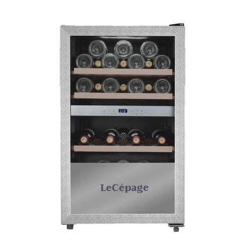 Cave à Vin Service Lecépage Sous Plan Agks562zvx 56 Bouteilles Double Zone Contour Porte Inox