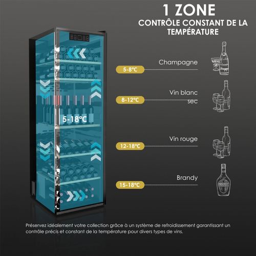 Cave à Vin De Vieillissement Agk168pvx Lecépage 168 Bouteilles Cadre Inox