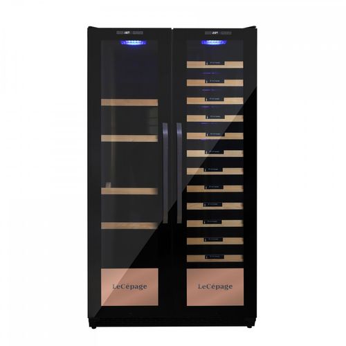 Cave à Vin Service Multi-températures Agcs200vn2z2d Lecépage 92 à 188 Bouteilles 2 Portes 2 Zones