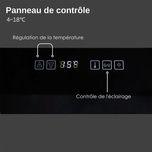 Cave à Vin Service Multi-températures Agcs200vn2z2d Lecépage 92 à 188 Bouteilles 2 Portes 2 Zones