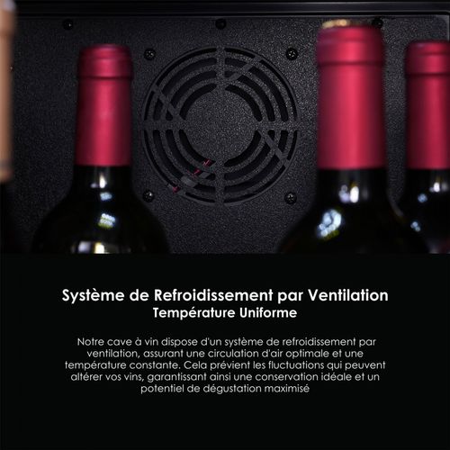 Cave à Vin Service Multi-températures Agcs200vn2z2d Lecépage 92 à 188 Bouteilles 2 Portes 2 Zones