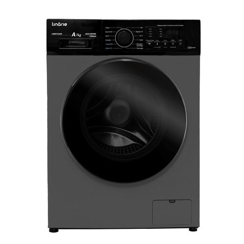 Lave-linge Hublot Linarie Lswm712sb Gris Geney 7kg 1200 Tours Moteur Induction 12 Programmes