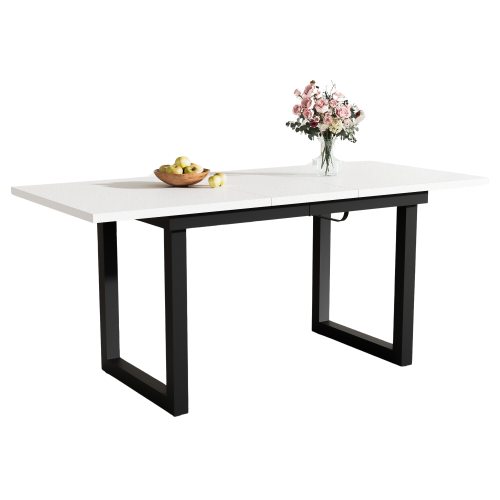 Table à Manger Extensible à Allonge Papillon Intégrée