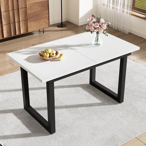 Table à Manger Extensible à Allonge Papillon Intégrée