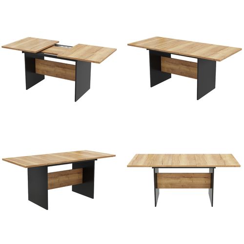 Table à Manger Extensible à Allonge Papillon Intégrée