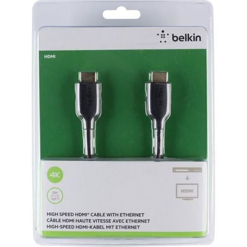 Câble Hdmi M/m High Speed W Ethernet 5 M Doré Et Noir