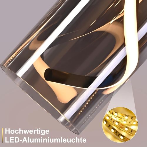 LED Suspension Noir 8w 3000k Hauteur Réglable Pour Salon Cuisines