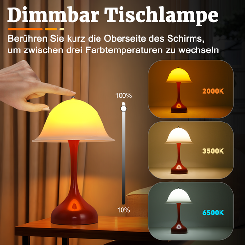 Lampe de chevet LED Intensité Variable USB Rechargeable