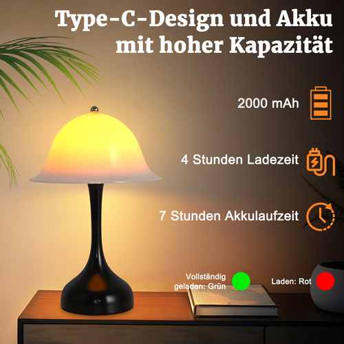 Lampe de chevet LED Noir Lampe Moderne Lampes Dimmable LED