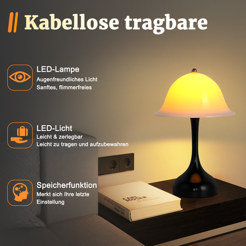 Lampe de chevet LED Noir Lampe Moderne Lampes Dimmable LED