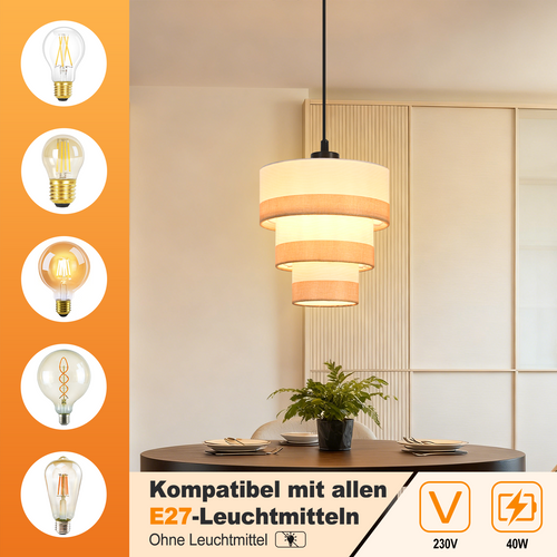 Suspension Salle à Manger Vintage E27 Sans Ampoule