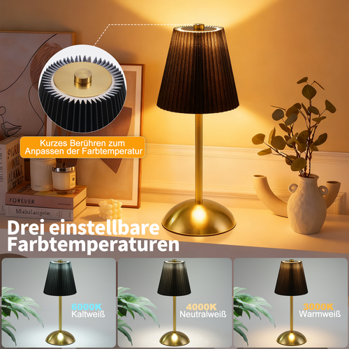 Lampe De Table Sans Fil Lot De 2 - Lampe De Chevet Noir USB Rechargeable