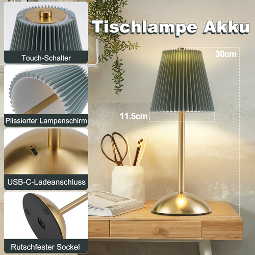 Lampe De Table LED Lot De 2 Sans Fil Avec Variateur Tactile Et 3 Températures De Couleur