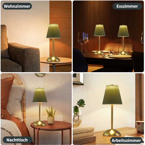 Lampe De Table LED Lot De 2 Sans Fil Avec Variateur Tactile Et 3 Températures De Couleur