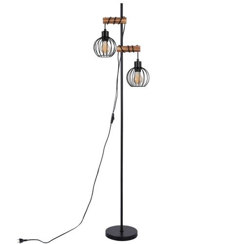 Lampadaire sur Pied Vintage 152cm 2 Lumières Noir Design Industriel  Lampadaire E27 Pour chambre