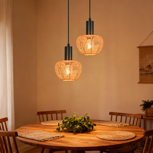 Suspension Salle à Manger 1 Flammes E27 Salon Vintage Sans Ampoule