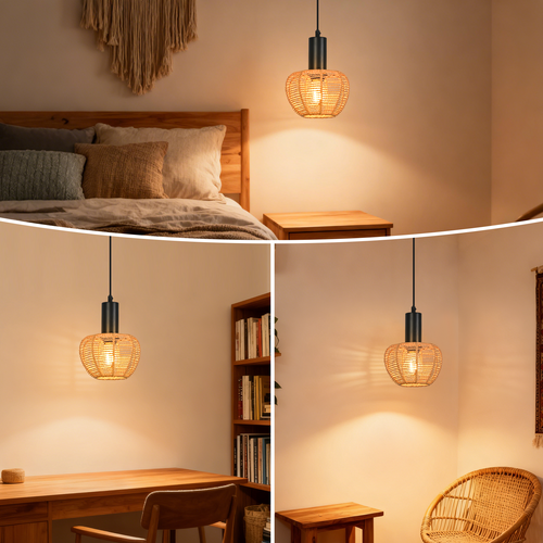 Suspension Salle à Manger 1 Flammes E27 Salon Vintage Sans Ampoule