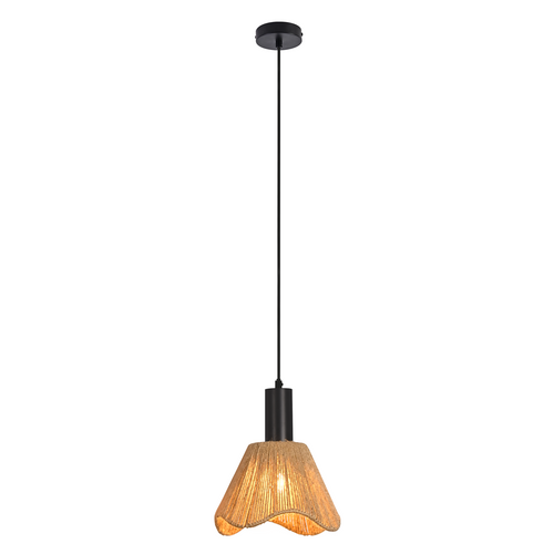 Suspension 1 Flamme E27 Noir Réglable Hauteur Vintage