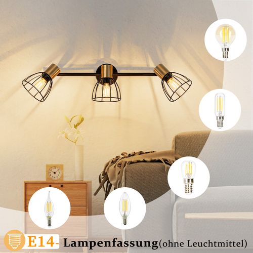 Applique Murale Intérieur 3 Flammes E14 Lampe De Salon Max.25w