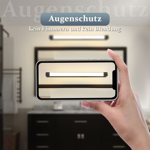 Applique LED Noir Pour Miroir De Salle De Bain 10w 3000k Ip44