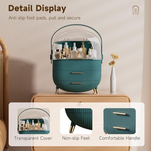 Boite De Rangement Pour Cosmétiques Vert Foncé