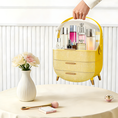 Boite De Rangement Pour Cosmétiques Doré