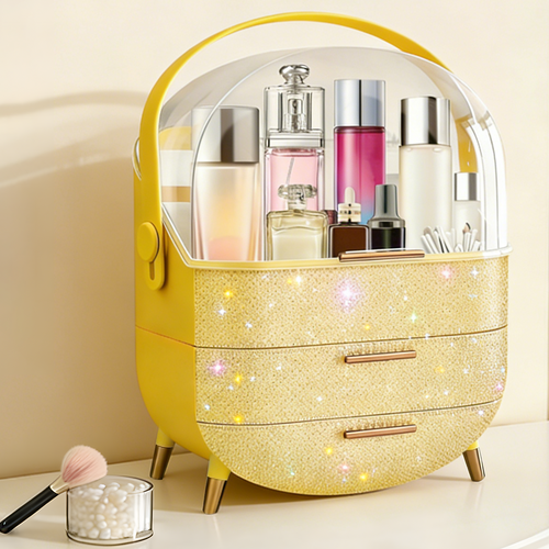 Boite De Rangement Pour Cosmétiques Doré