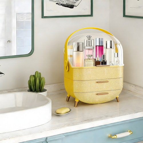 Boite De Rangement Pour Cosmétiques Doré