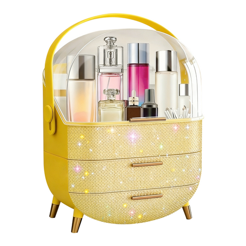 Boite De Rangement Pour Cosmétiques Doré