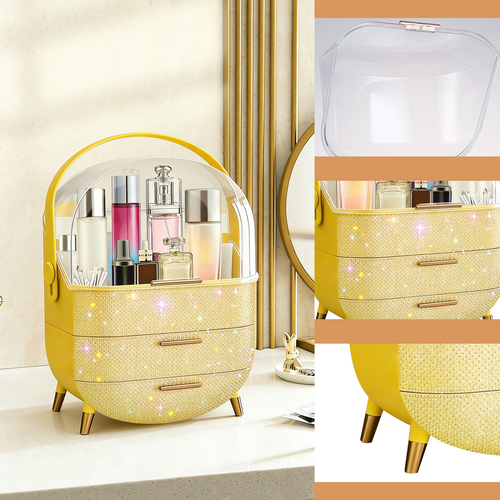 Boite De Rangement Pour Cosmétiques Doré