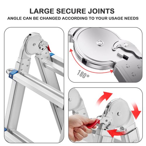 Echelle Telescopique 5,1m, Échelle Télescopique En Aluminium, Escabeau 5x5 Marches, Marchepieds