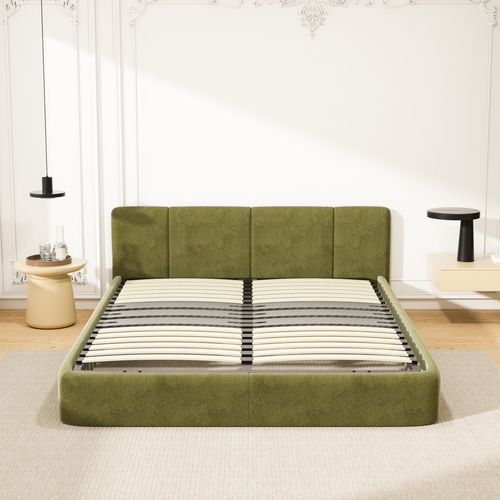 Cadre Lattes 140x190 Cm, 2x15 Lattes Peuplier Naturel